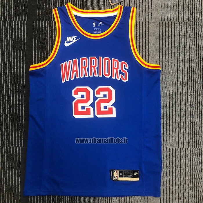 Maillot Golden State Warriors Andrew Wiggins NO 22 75th Anniversary Bleu